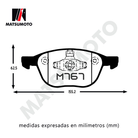 PASTILLA DE FRENO DELANTERA FORD MAZDA VOLVO
