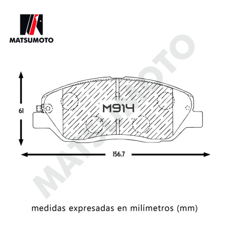 PASTILLA DE FRENO DELANTERA  SSANGYONG HYUNDAI SANTA FE MAXUS G10