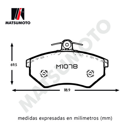 PASTILLA DE FRENO DELANTERA CHEVROLET N300 N400