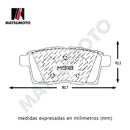 PASTILLA DE FRENO TRASERA FORD MAZDA