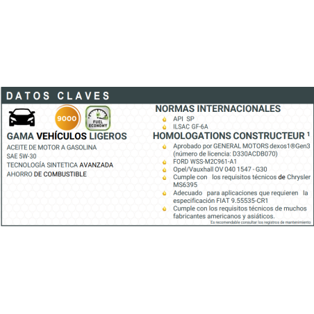 ACEITE TOTAL QUARTZ 9000 5W30 FUTURE FGC 4 LITROS