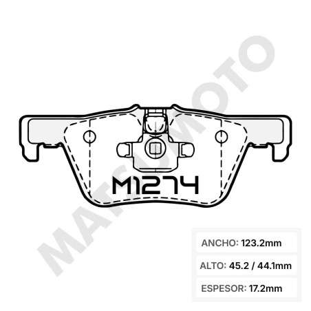 PASTILLA DE FRENO TRASERA BMW 320i F30 CARBO-CERAMICA