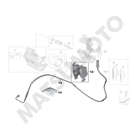 PASTILLA DE FRENO TRASERA BMW 320i F30 CARBO-CERAMICA