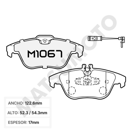 PASTILLA DE FRENO TRASERA MERCEDES BENZ CARBO-CERAMICA