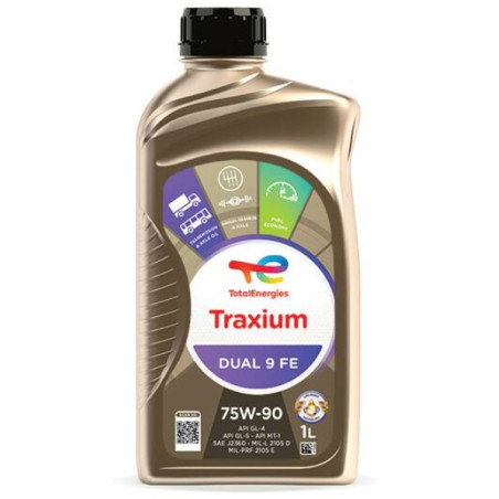 ACEITE DE CAJA DE CAMBIOS MANUAL TOTAL TRAXIUM DUAL 9 FE 75W90 1 LITRO