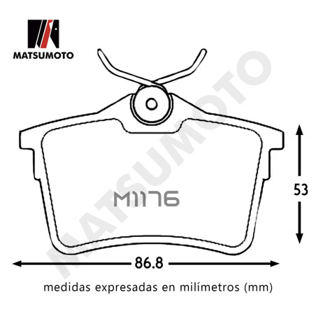 PASTILLA DE FRENO TRASERA PEUGEOT PARTNER B9 CITROEN BERLINGO B9