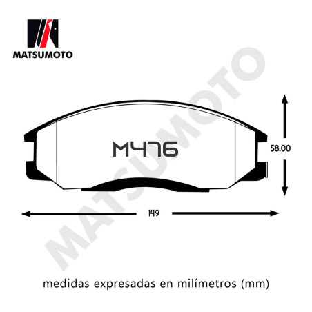 PASTILLA DE FRENO DELANTERA SSANGYONG ACTYON SPORT