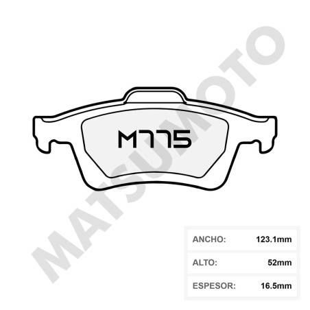 PASTILLA DE FRENO TRASERA VOLVO MAZDA CERAMICA