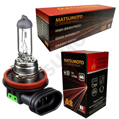 AMPOLLETA HALOGENA H11 12 VOLTS 55 WATTS BASE PGJ19-2