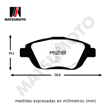 PASTILLA DE FRENO DELANTERA PEUGEOT 208 2008 DS3 C3