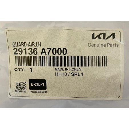 DEFLECTOR AIRE RADIADOR IZQUIERDO KIA CERATO 2013/2017 ORIGINAL OEM 29136A7000
