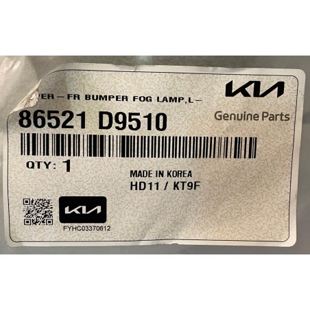 TAPA NEBLINERO IZQUIERDA KIA SPORTAGE 2021 ORIGINAL OEM 86521D9510