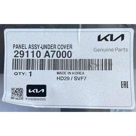 CUBRE MOTOR CENTRAL KIA CERATO 2013/2016 ORIGINAL OEM 29110A7000